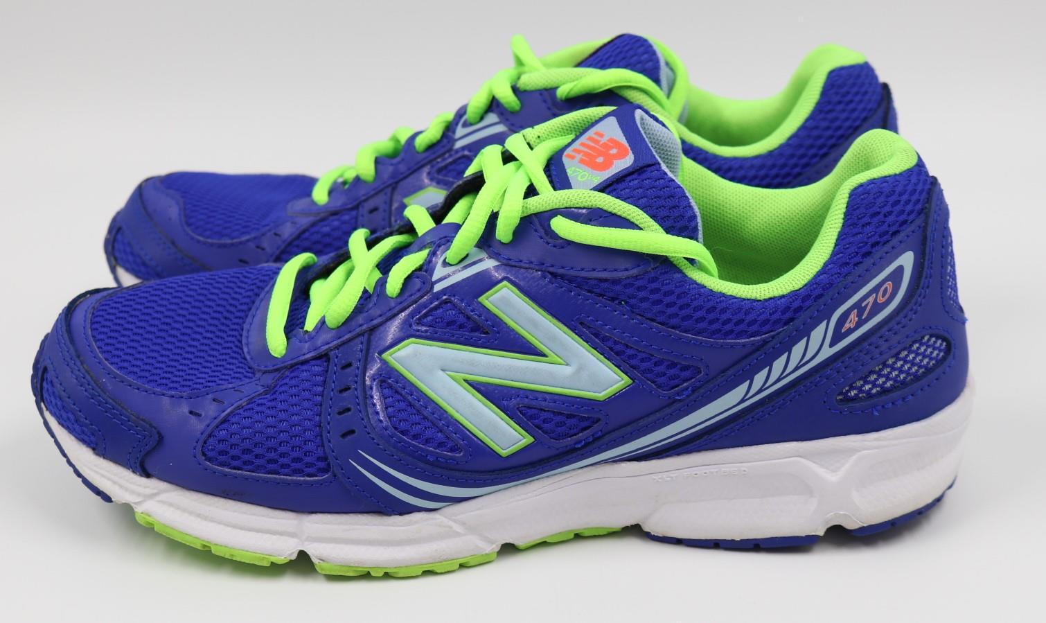 New Balance 470 V4 XLT Footbed Womens Athletic Casual Blue Shoes Size 9 ...