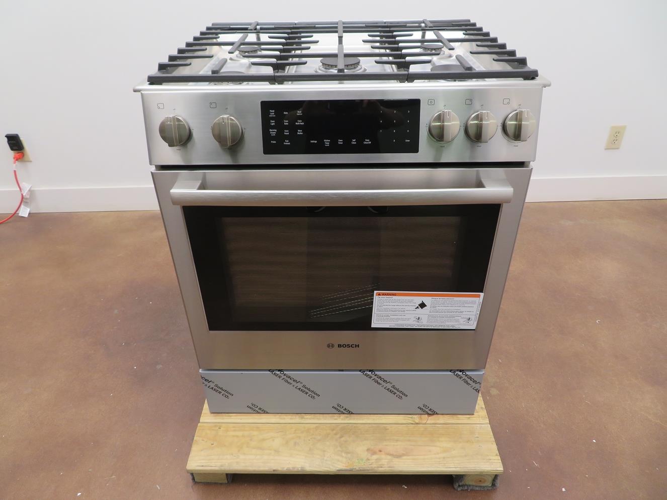 Bosch 800 Series 30" European Convection SlideIn Dual Fuel Range