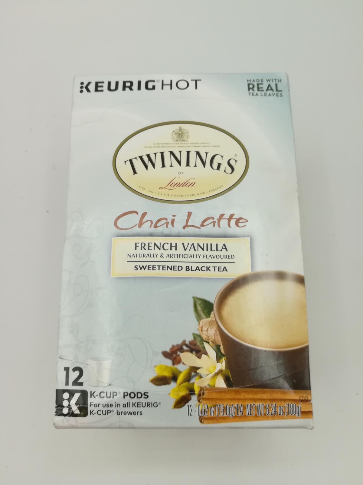 Twinings of London French Vanilla Chai Latte Tea KCups for Keurig, 12
