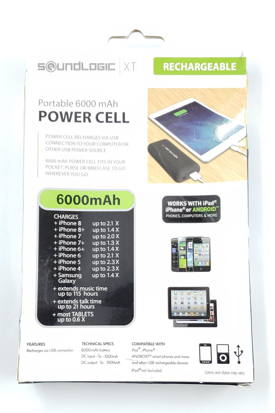 soundlogic xt 6000 mah battery