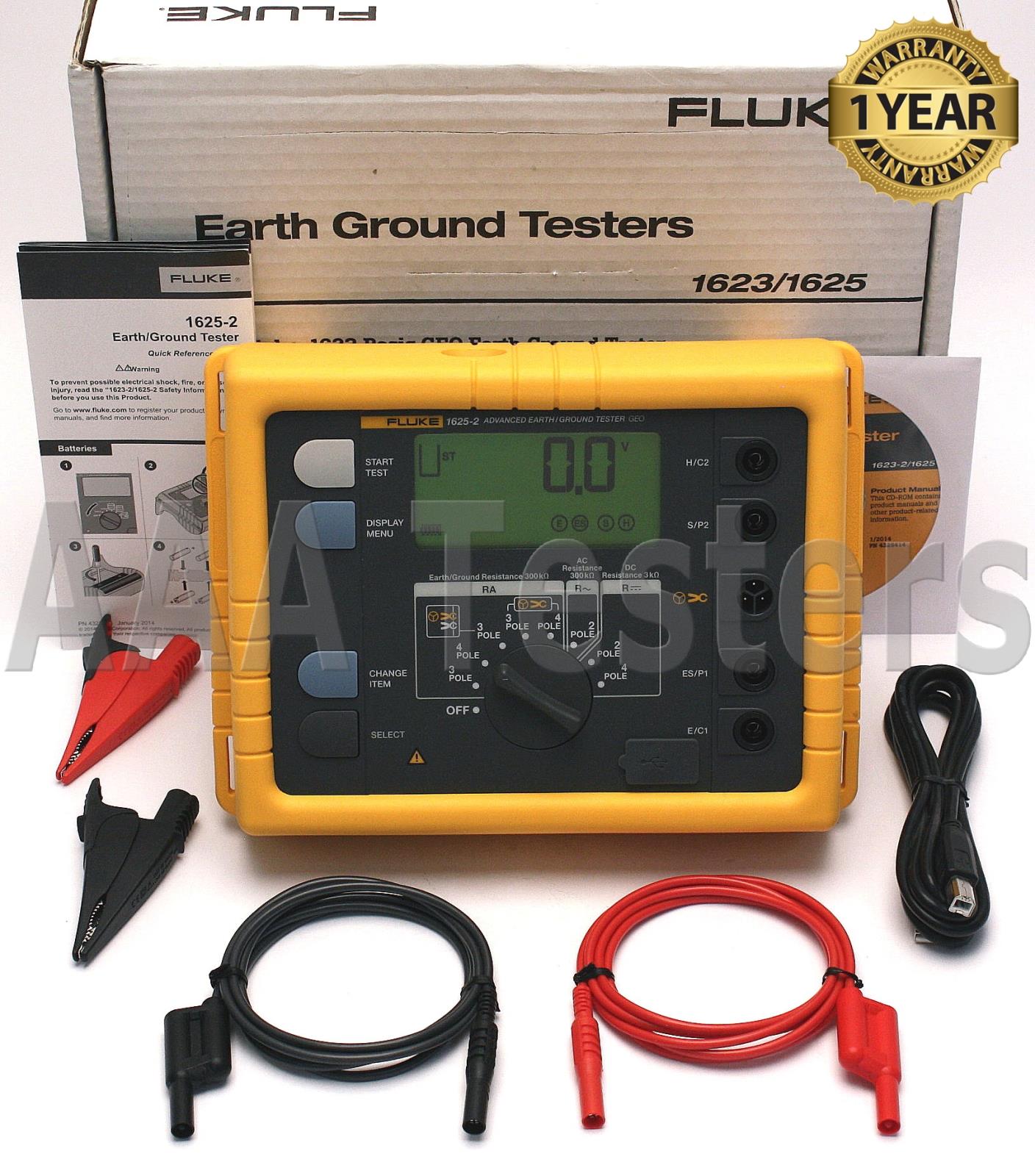 Fluke 1625-2 Advanced Earth Ground Tester GEO Kit 1625 2 95969666855 | EBay