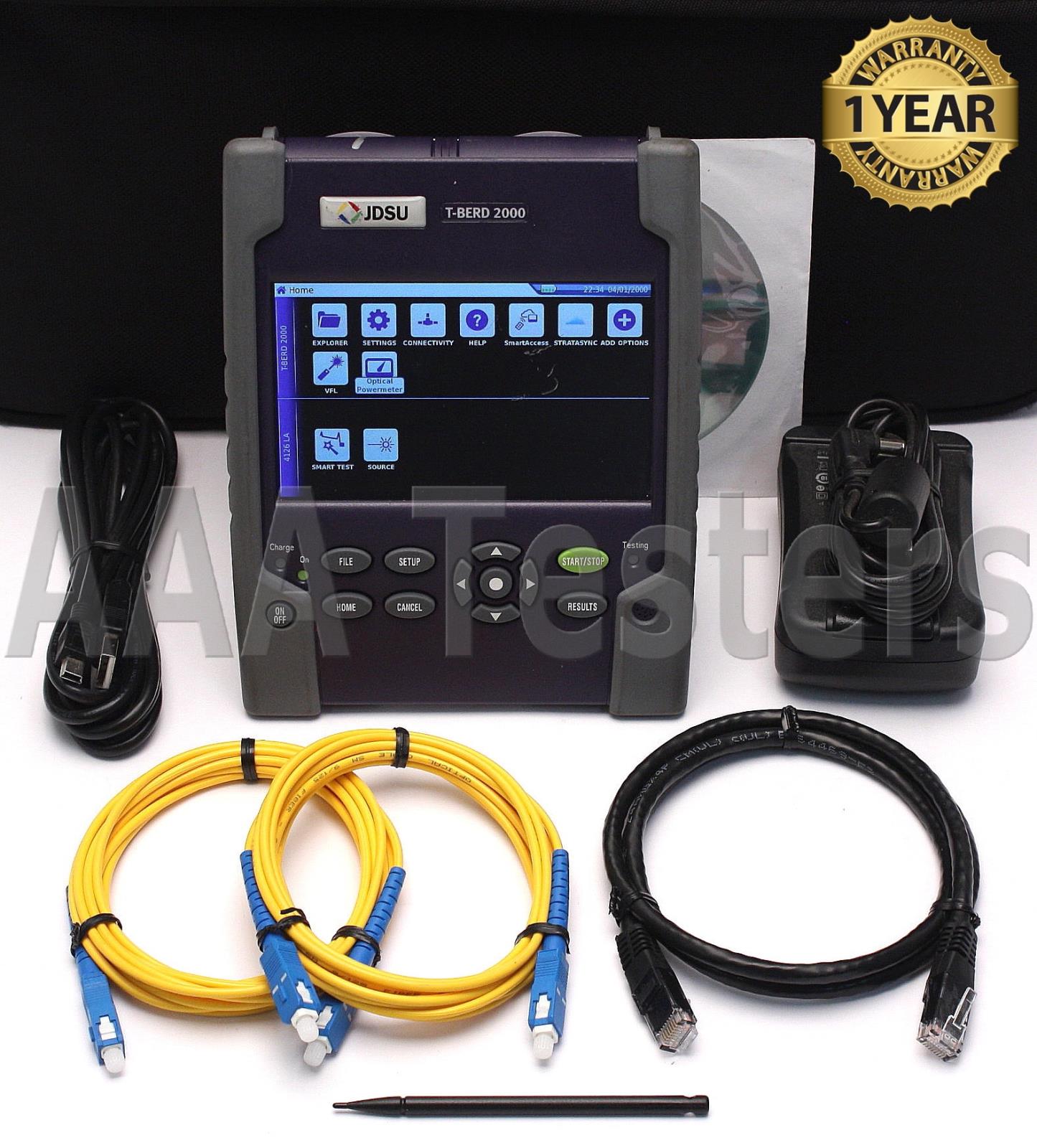 JDSU TBERD 2000 4126 LA SM Fiber OTDR w/ Power Meter & VFL 4126LA