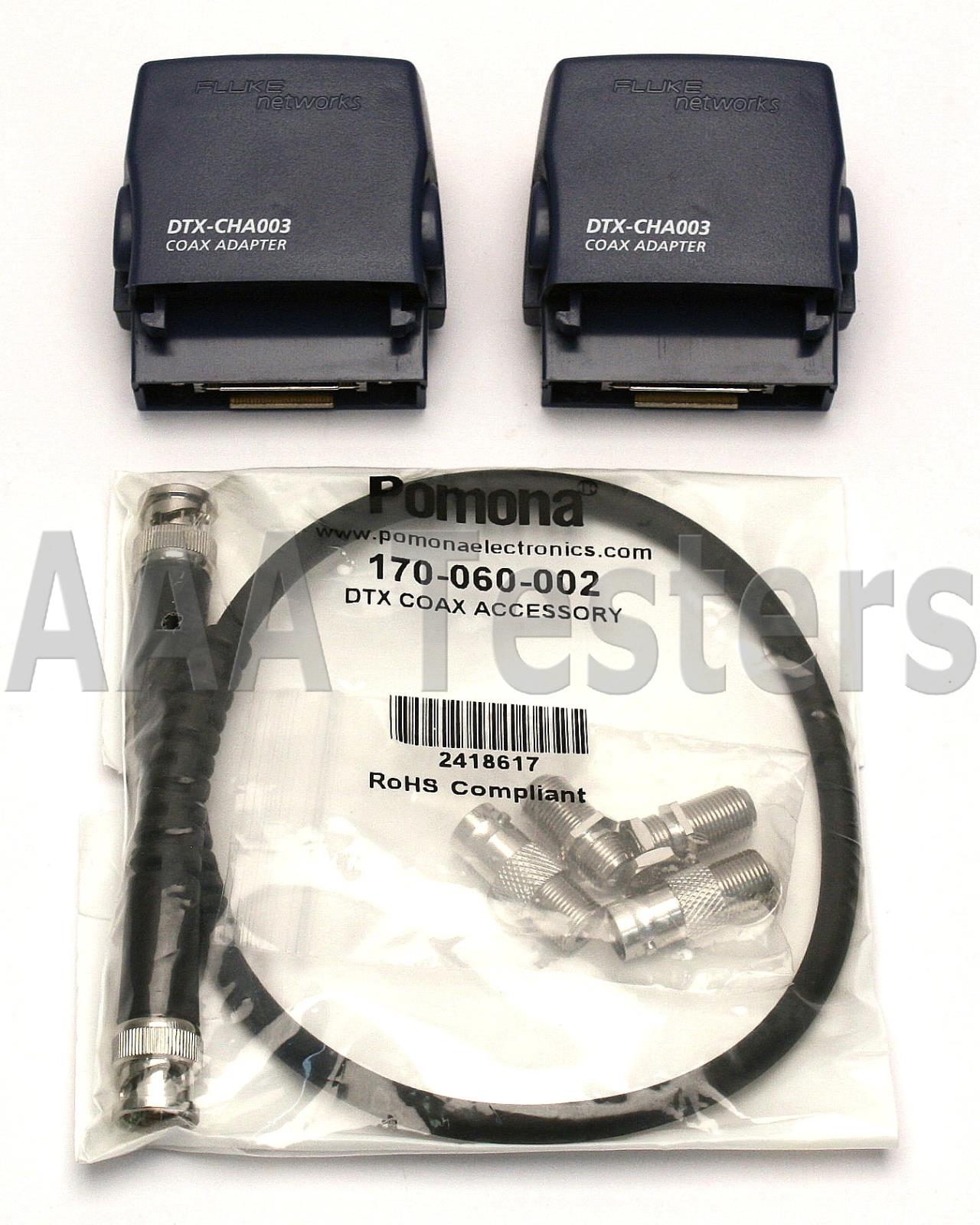 Fluke Networks DTX-CHA003 Coax Test Adapter Set For DTX-1800 DTX-1200