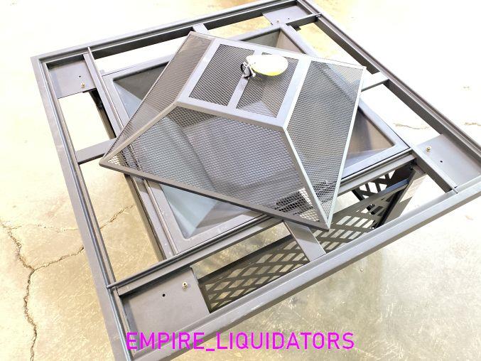 GARDEN TREASURES 37.5" W BLACK STEEL WOOD-BURNING FIRE PIT MODEL