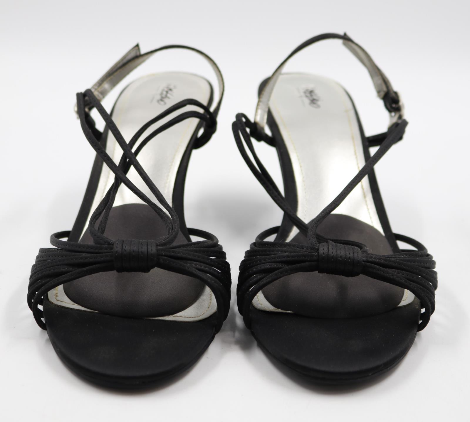 Mossimo Women's Ladies Black Strappy Dressy Kitten Heel Sandals Size 8. ...