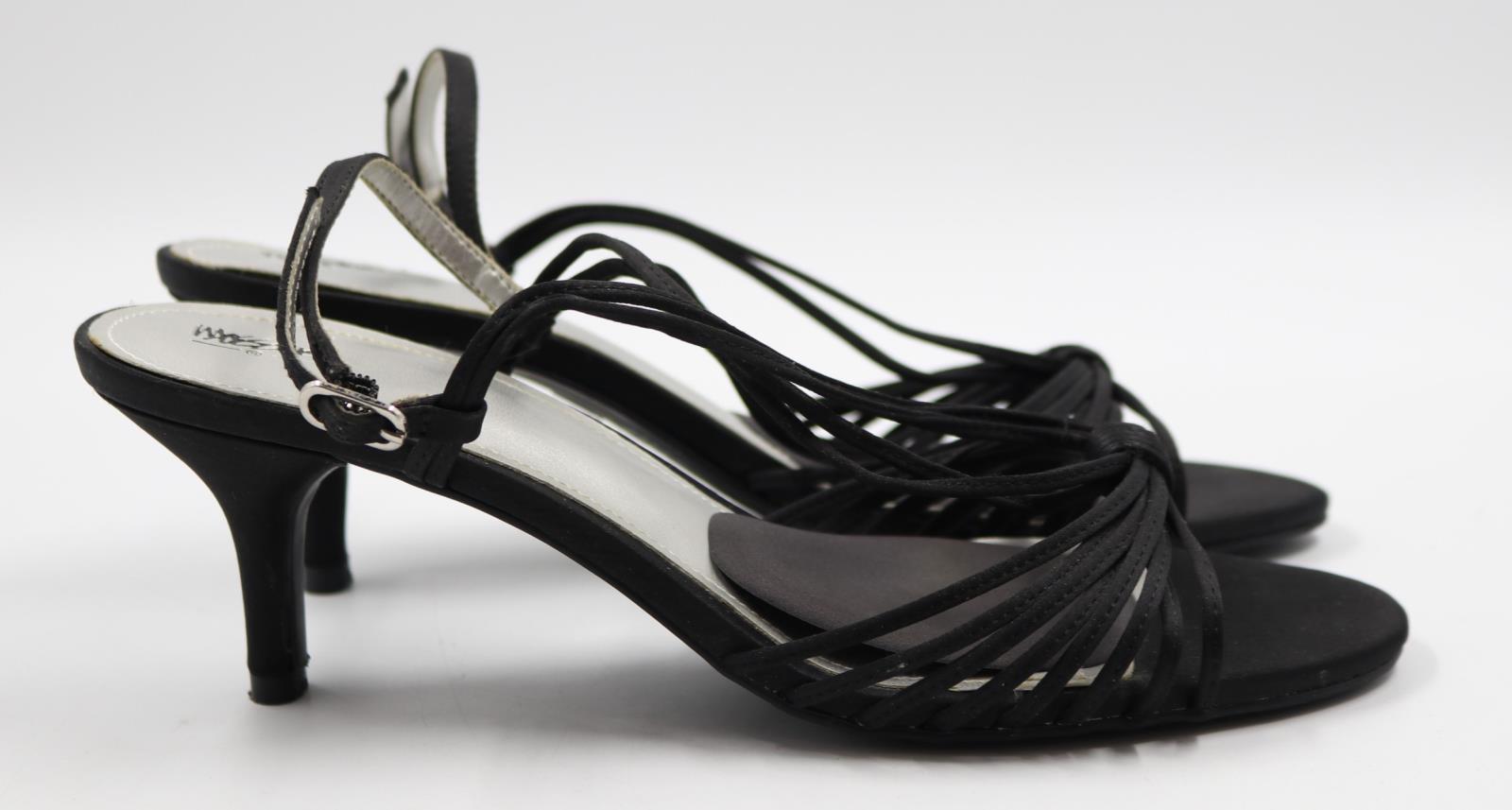 Mossimo Women�s Ladies Black Strappy Dressy Kitten Heel
