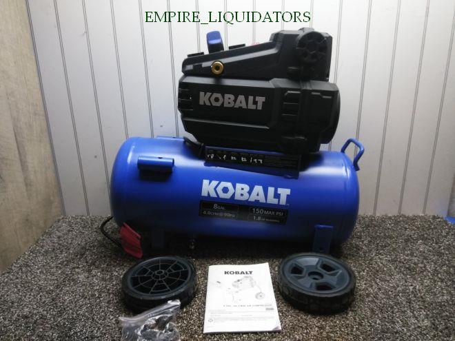 Kobalt 8 Gallon Single Stage Portable Electric Horizontal Air