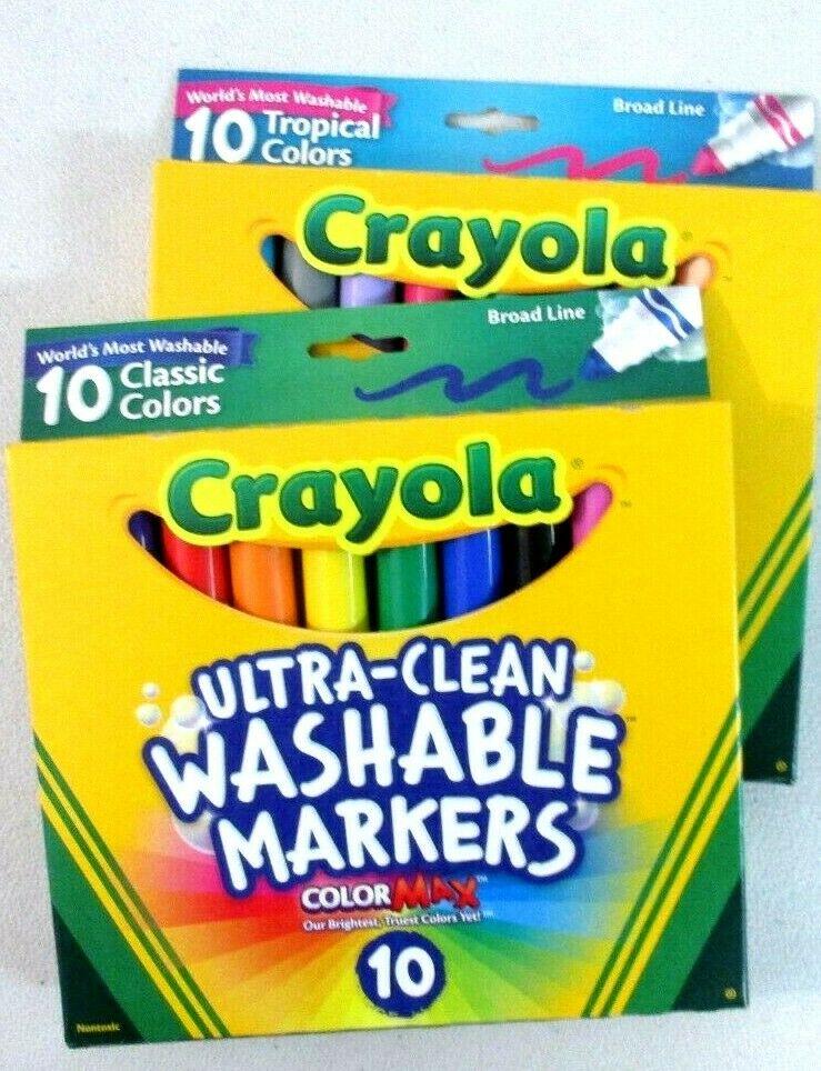 60 Crayola Washable Markers 3 Packs of 20 Broad Non-Toxic School Art Are Crayola Markers Toxic To Dogs