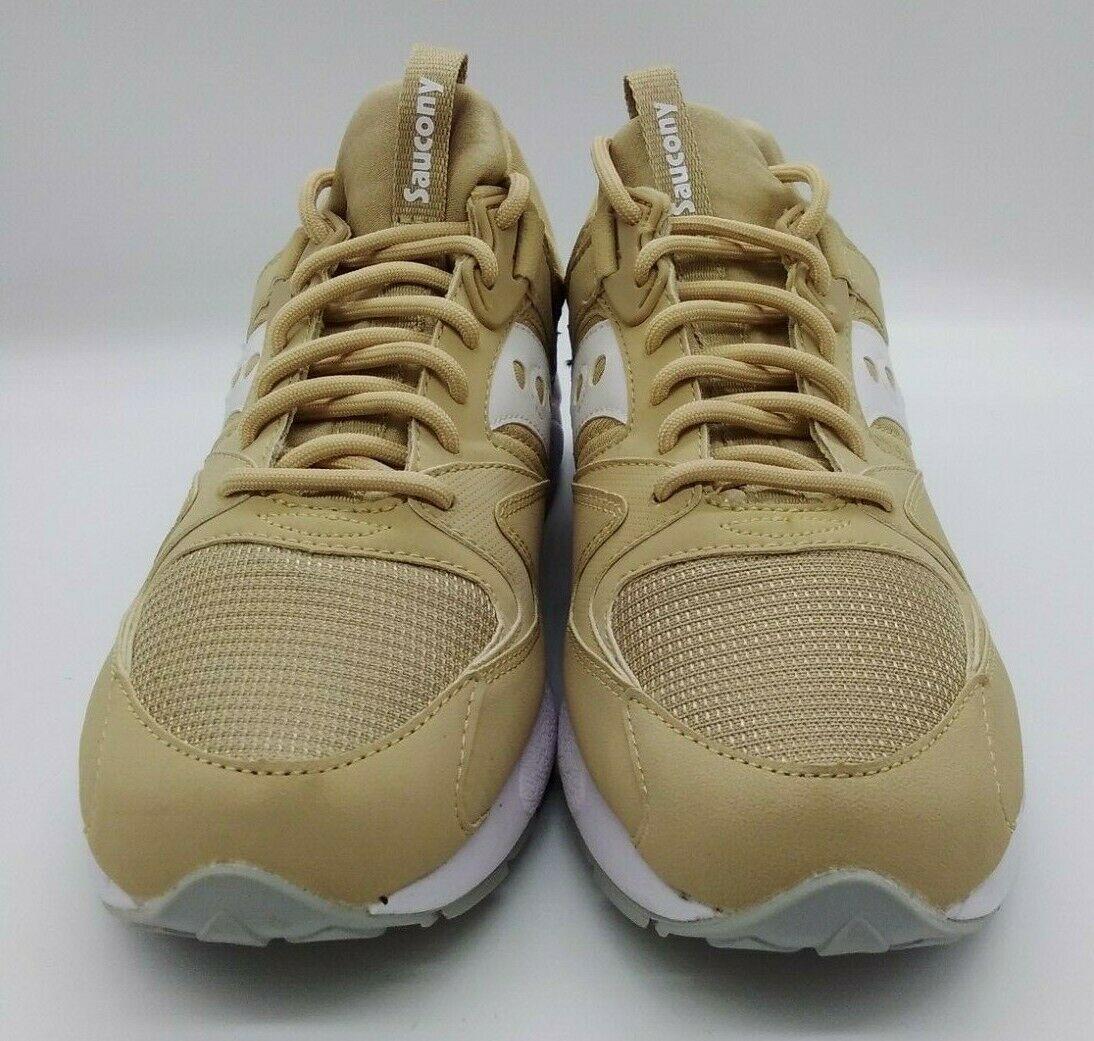 Saucony Mens Light Brown Tan Casual Athletic Lace Up Sneakers Shoes ...