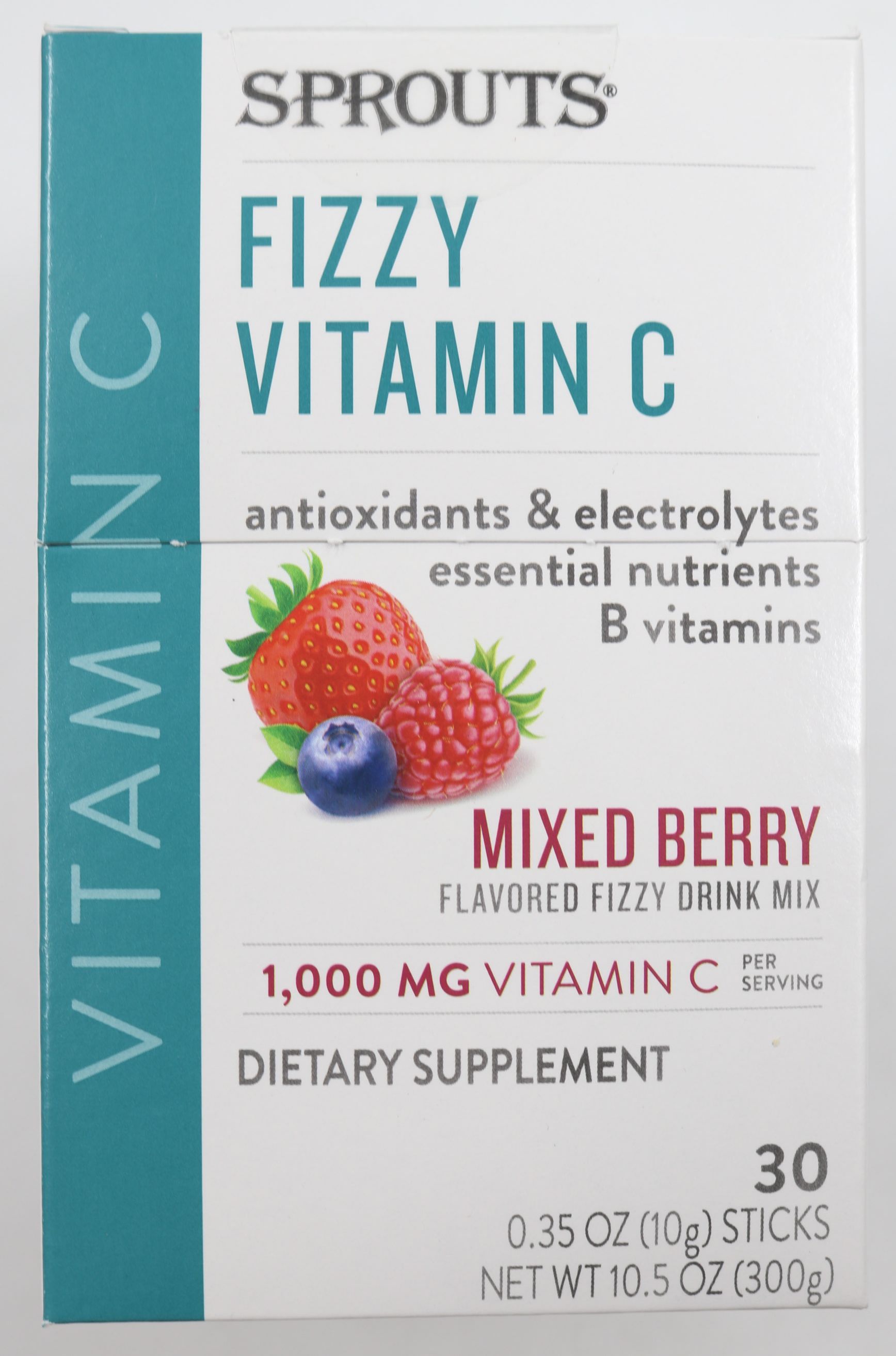Sprouts Fizzy Vitamin C 1000 MG Mixed Berry Drink Mix 30 Hydration
