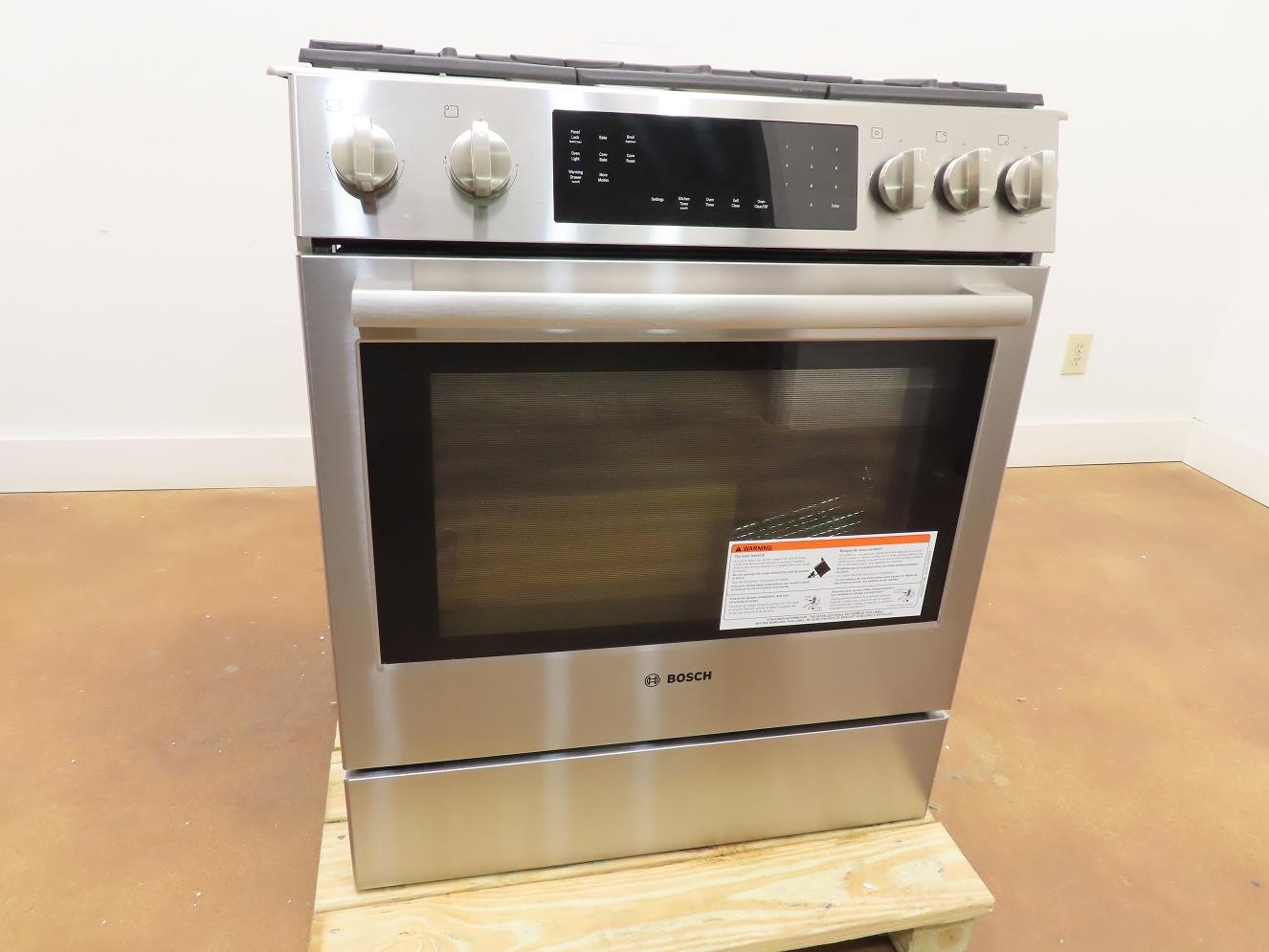 Bosch 30 Inches SlideIn Gas Range Convection Technology HGI8056UC