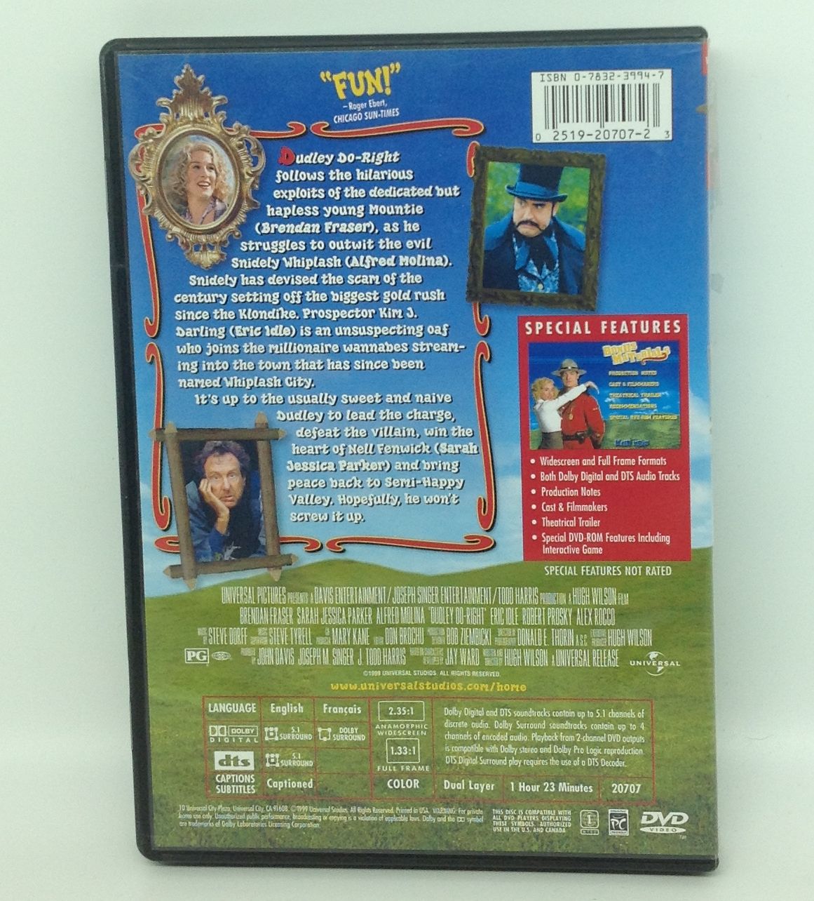 Dudley Do-Right (DVD, 1999, Widescreen) 25192070723 | eBay