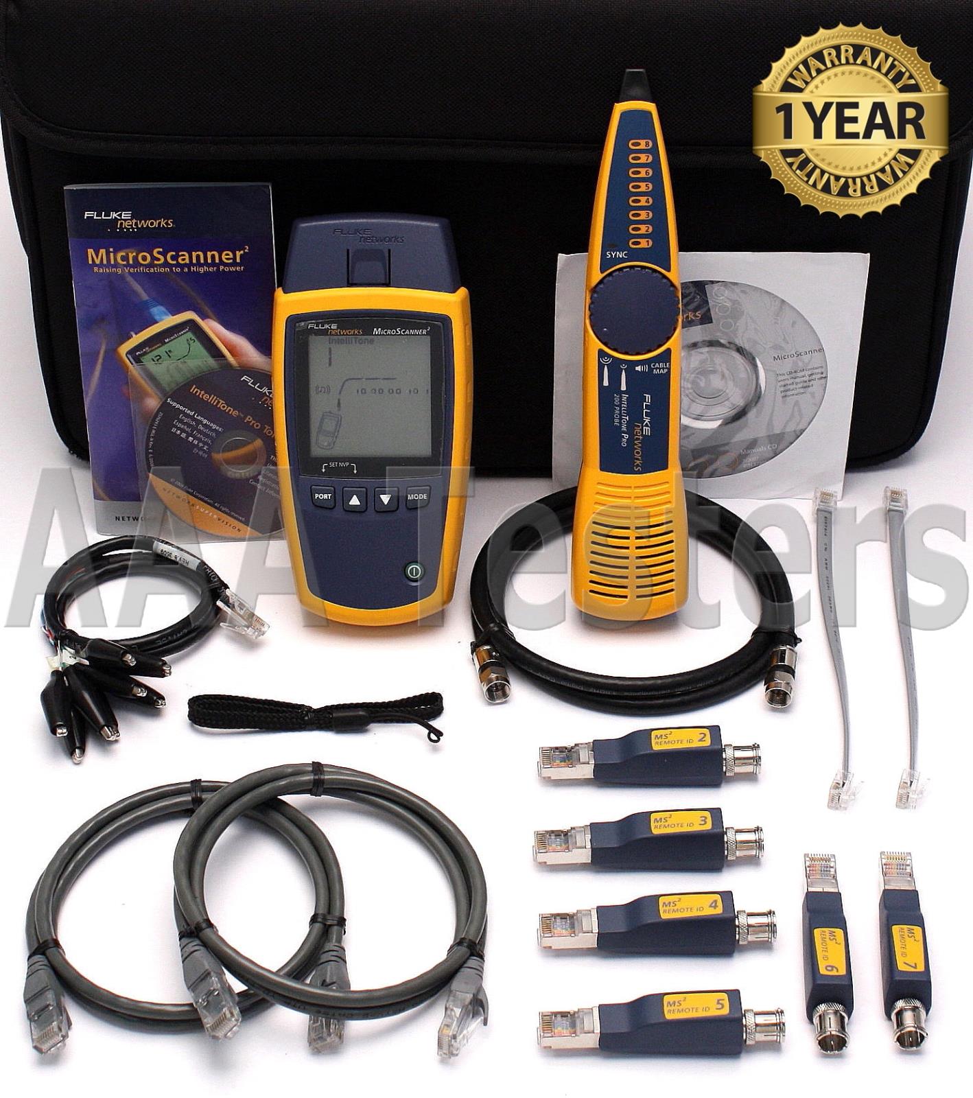 Fluke Networks MS2-KIT Microscanner 2 & Intellitone Pro 200 Cable Test