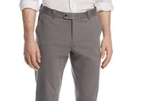 The Men's Store Men's Chino Classic Fit Pants Gray 34 X 34 NEW $98