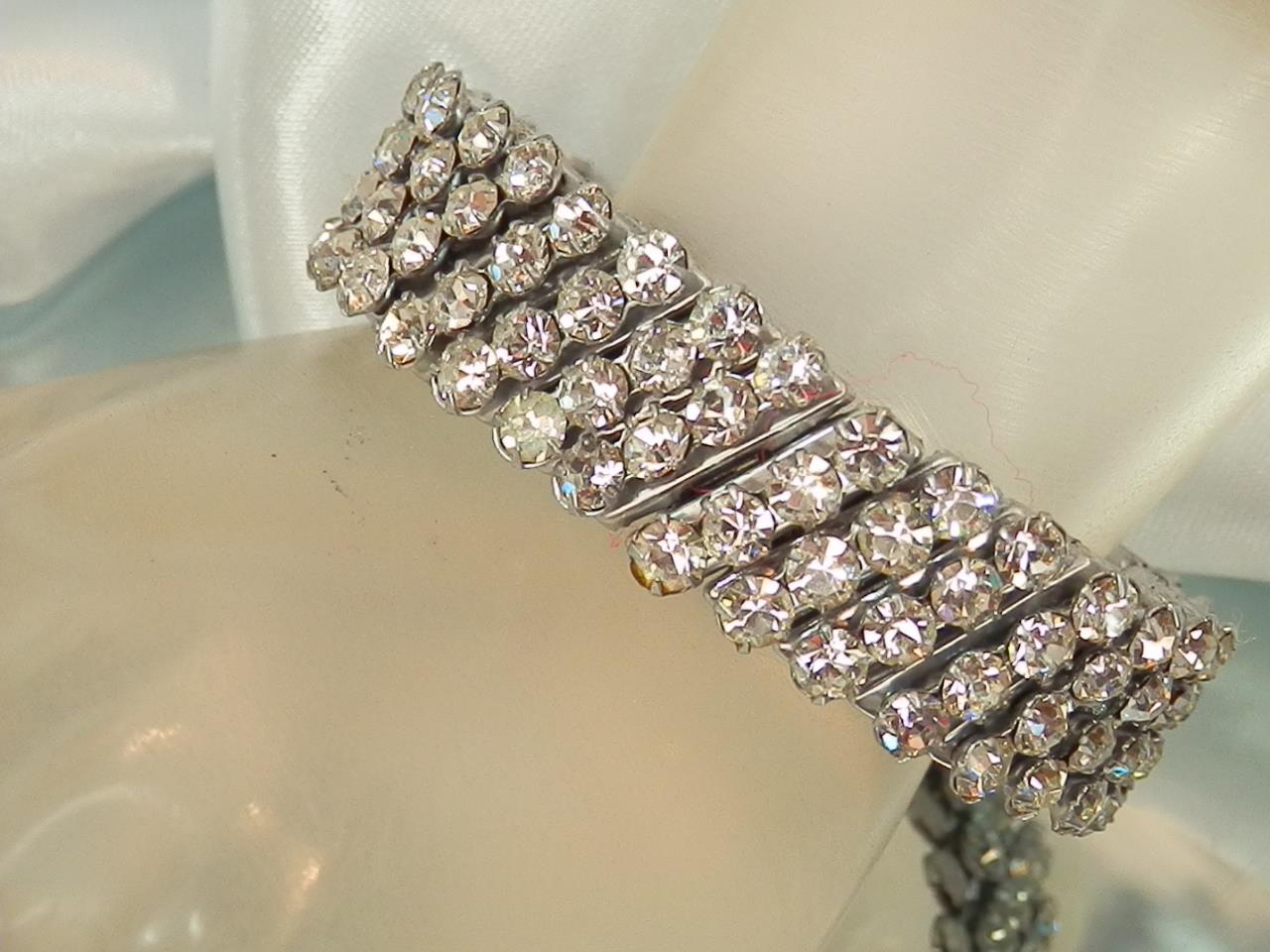 WOWOW XXX Sparkly Japan Signed Rhinestone Expansion Bracelet