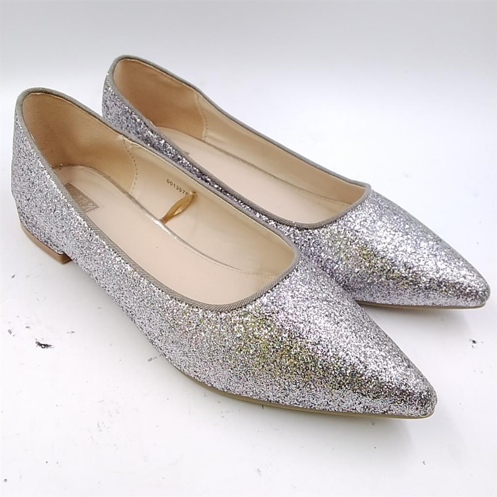 フラットシューズ Heukyang Harmony Glitter Flats Silver TT00053-ICE 44372171.jpg