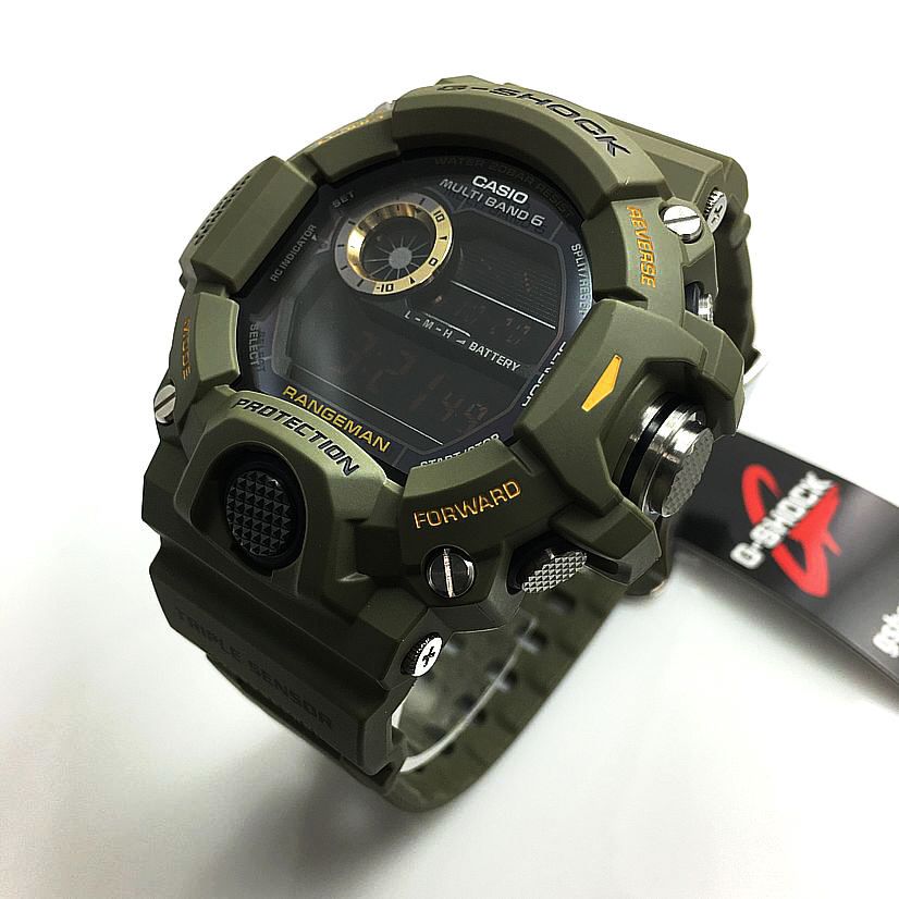 Casio Watchband GW-9400 -3 Military Green. Casio Original Rangeman