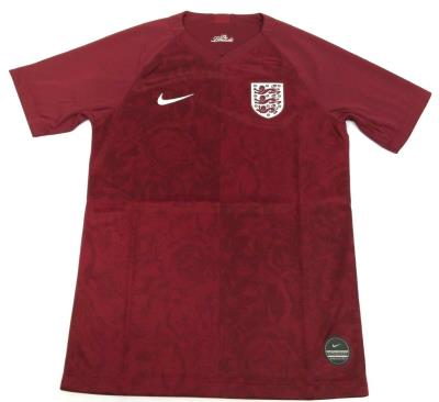 England Youth Soccer Jersey Nike Breath Unisex Away Football Shirt Red - New