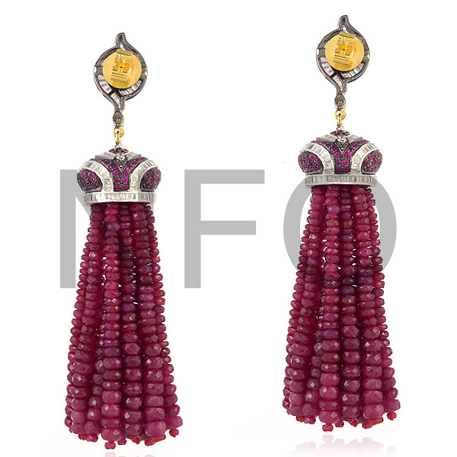 ピアス Ruby Greenland Rubies Collection Pear-Shaped Natural Ruby & Lab
