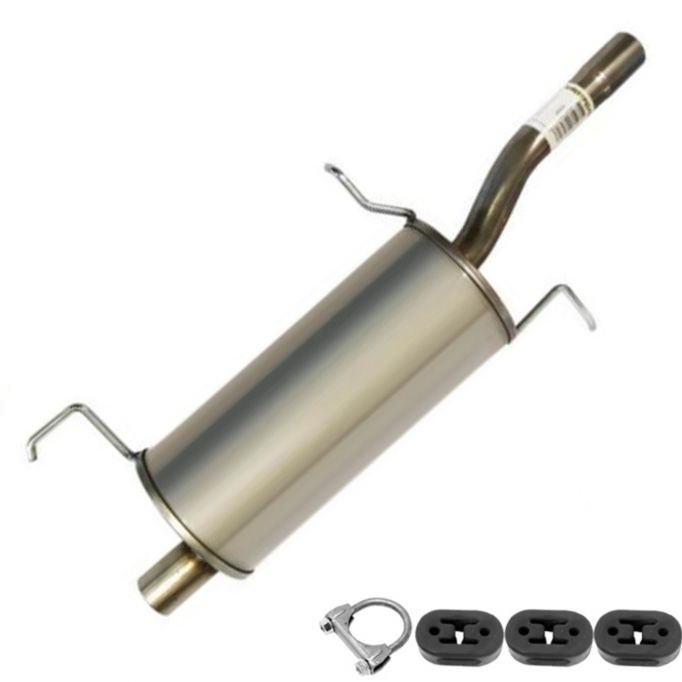 Stainless Steel Exhaust Rear Muffler with Hangers fits: 98
