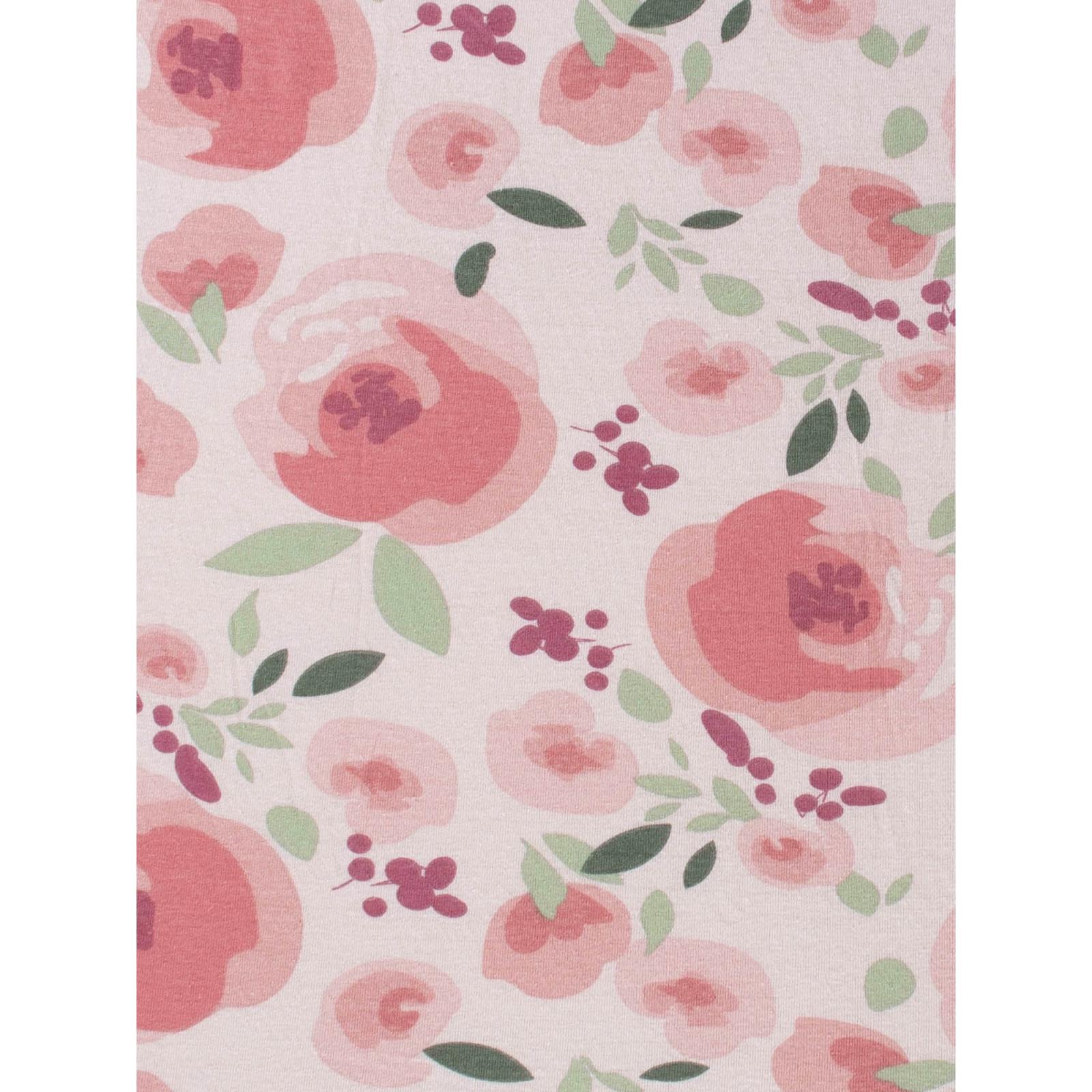 Modern Moments by Gerber Baby Toddler Ultra Soft Fitted Crib Sheet Pink Roses - Picture 3 of 5