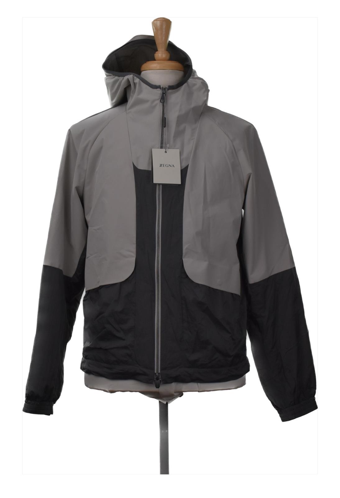 Z Zegna Mens Panelled Soft Shell Hooded Jacket Sz S New $995