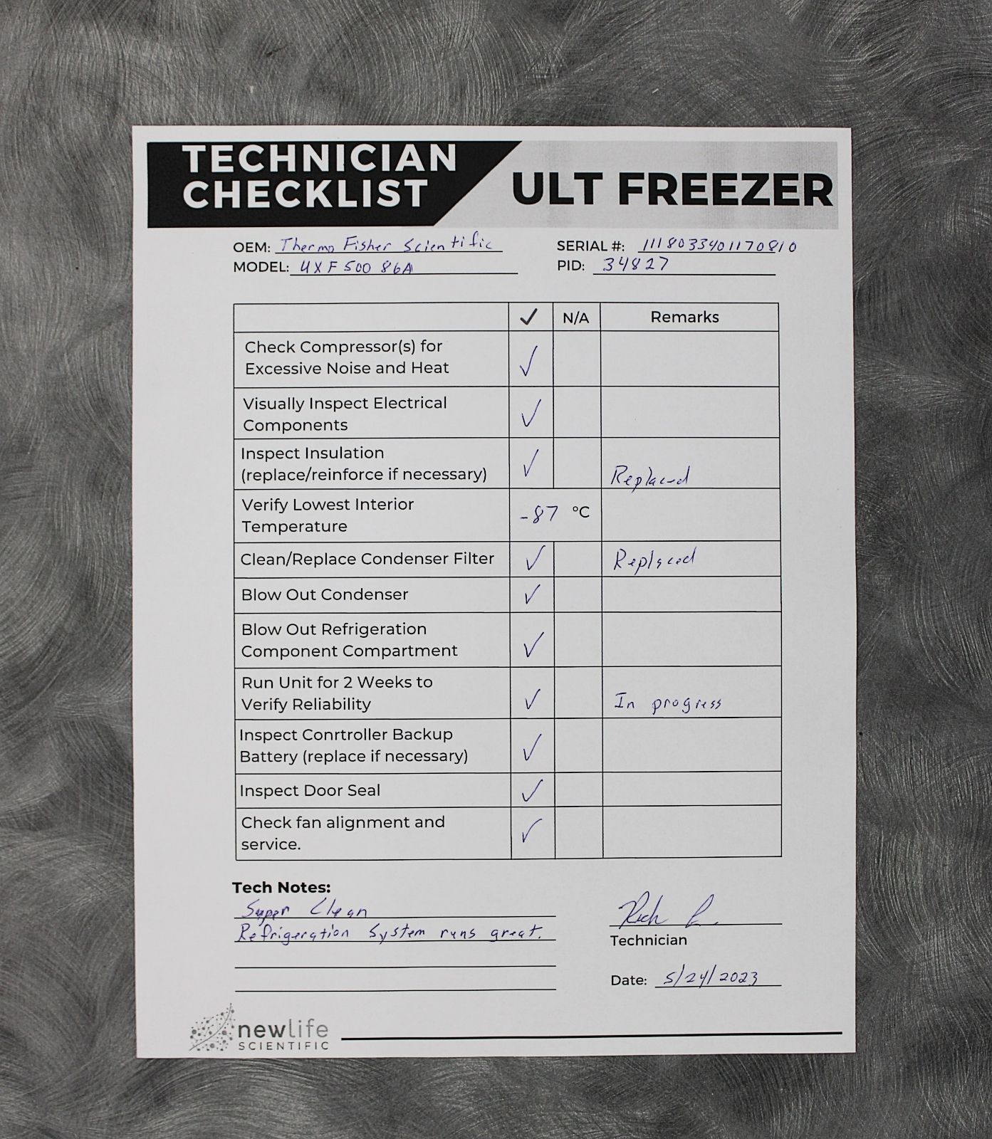 THERMO SCIENTIFIC REVCO UxF -86°C ULT Ultra-Low Temperature Freezer