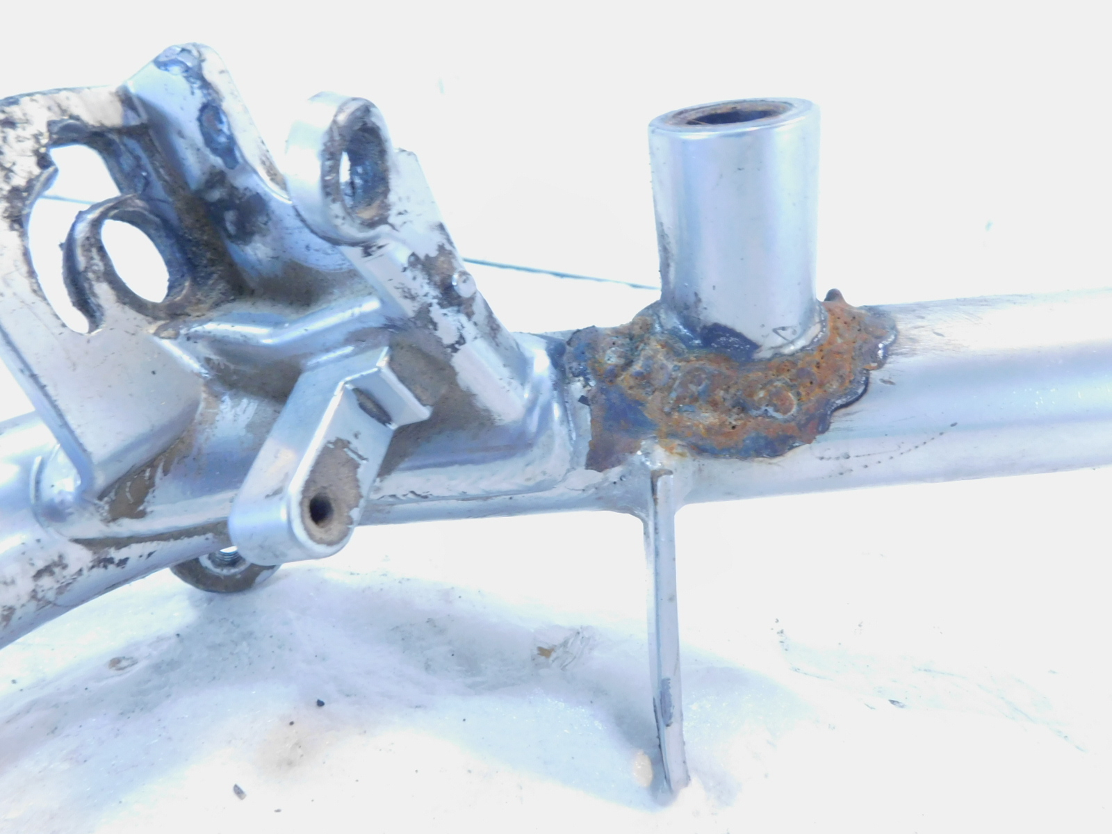 Harley Davidson V-Rod VRSC Silver Lower Left Frame Cradle