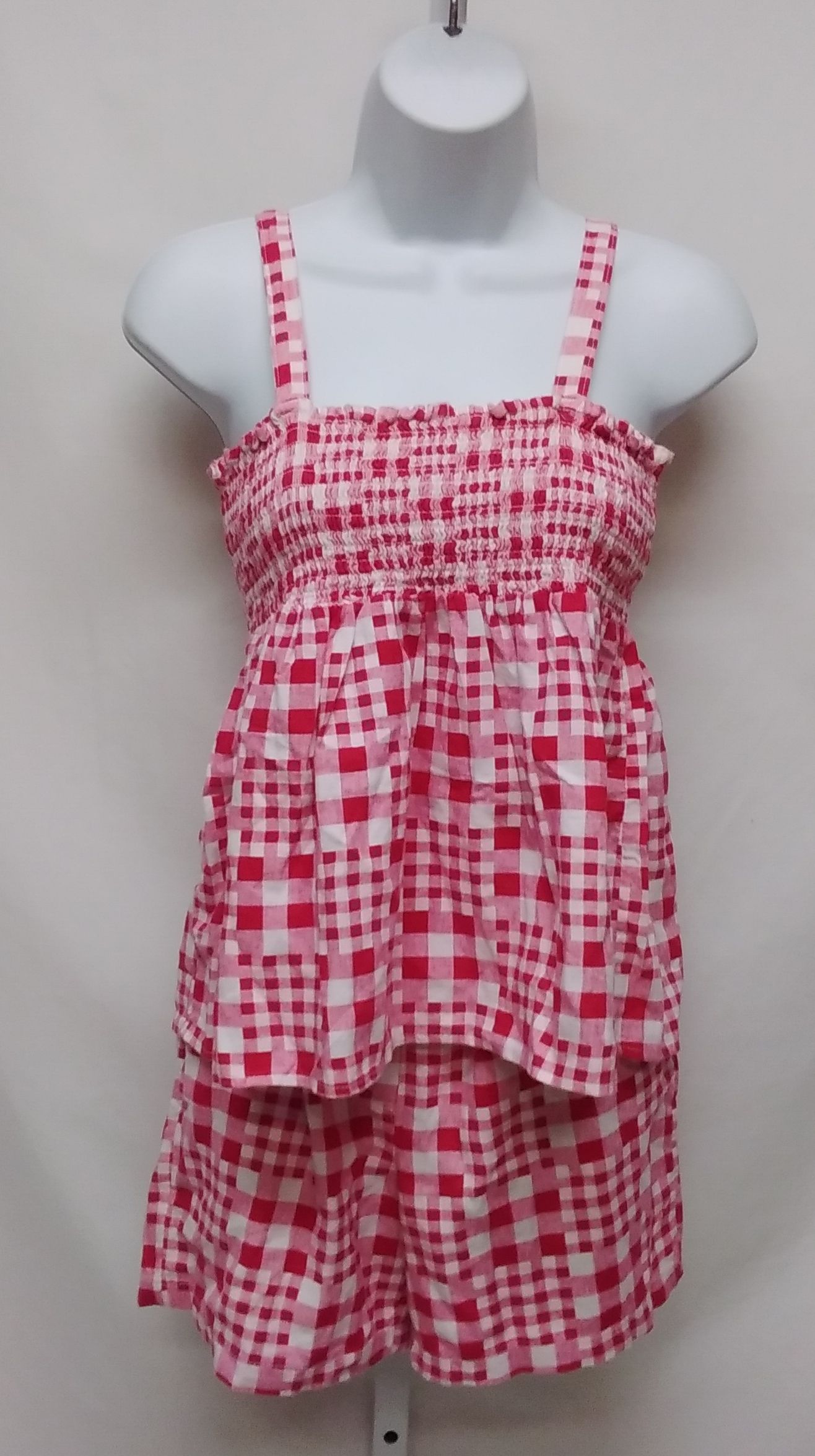 Members Mark Girl 2PC Woven Tank & Pull-On Short Set Picnic