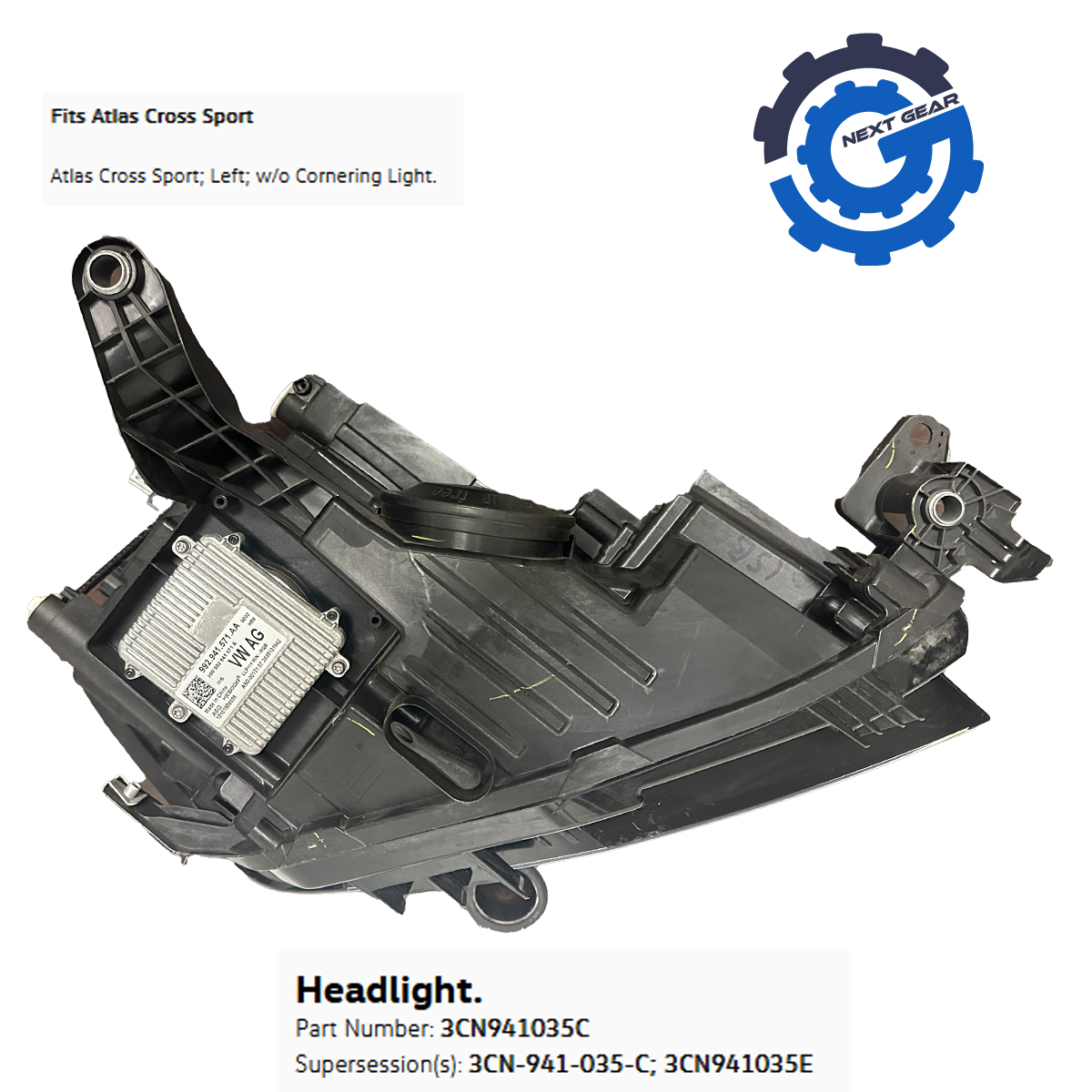 2020-2023 Volkswagen Atlas Cross Sport Left Headlight Assembly