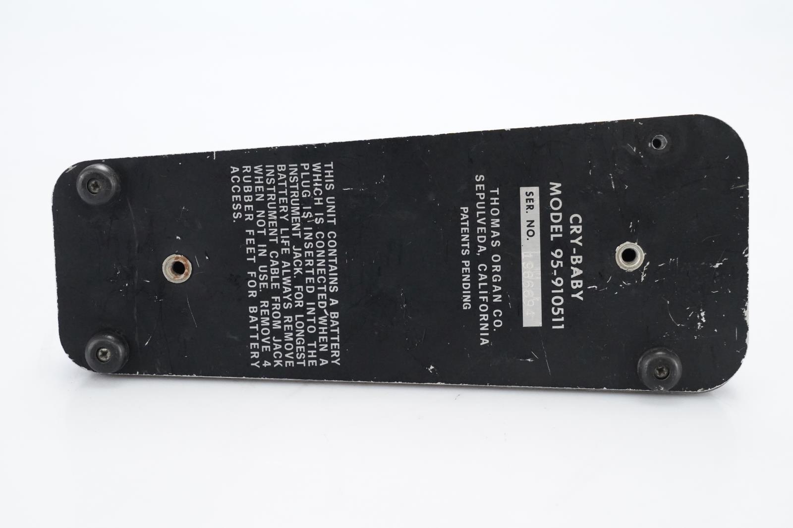 1976 Thomas Organ Co.Cry Baby Model 95-910511 Wah Effect