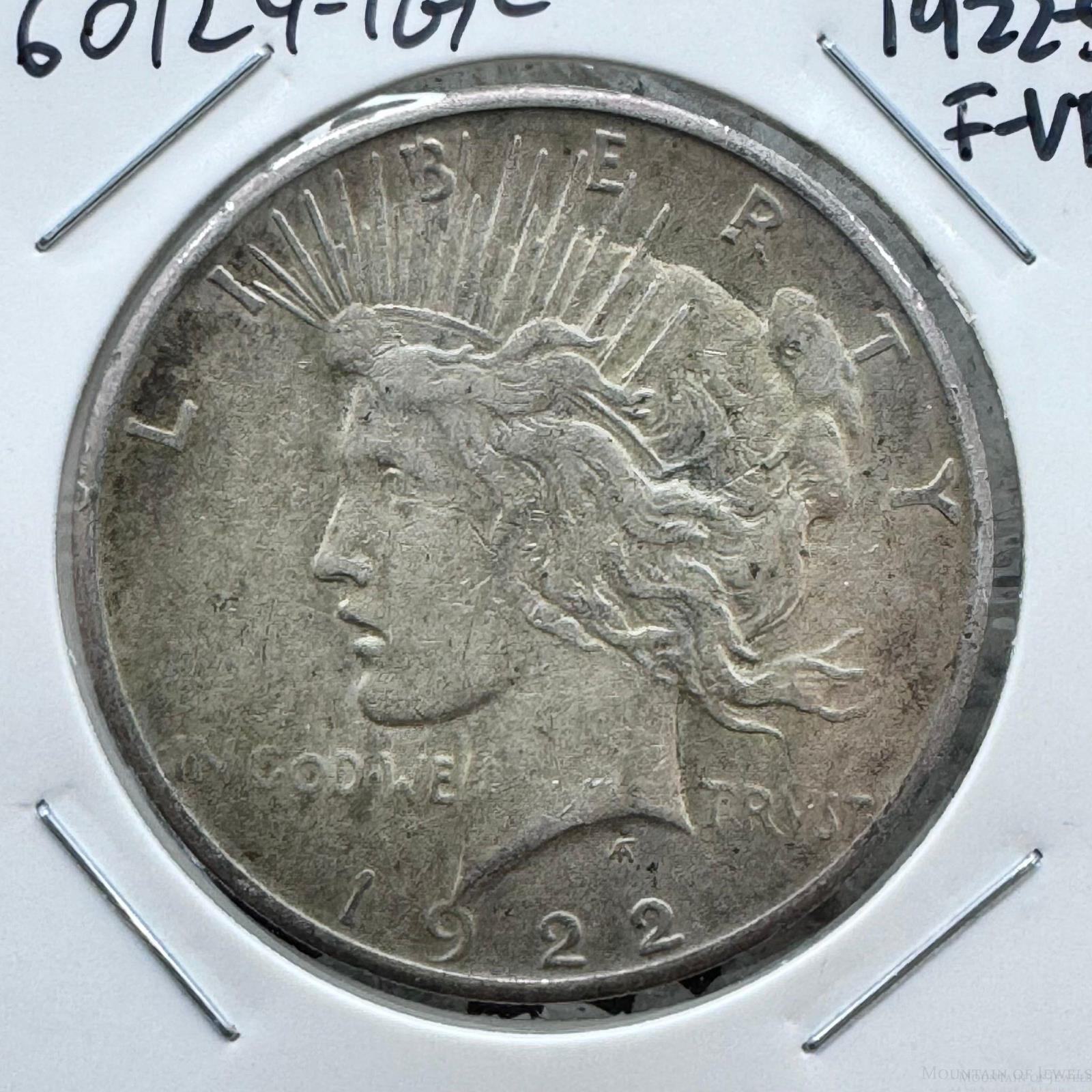 One peace 62〜69,71〜98 1922-S 90% US Peace Silver Dollar F-VF #60124-1GE | eBay