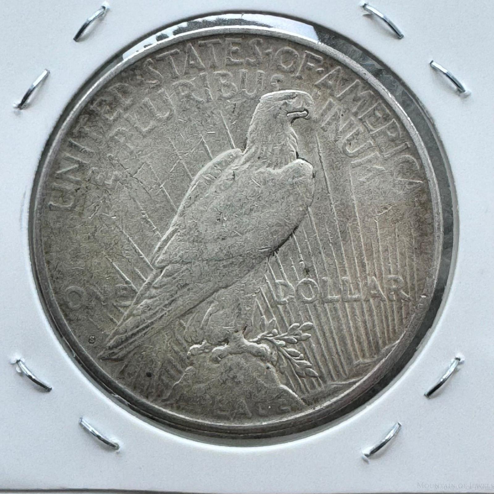 1922年 アメリカ ピースダラー（Peace Dollar）本物保障 1922- 90% Silver Peace Dollars No Mint Mark, See Description