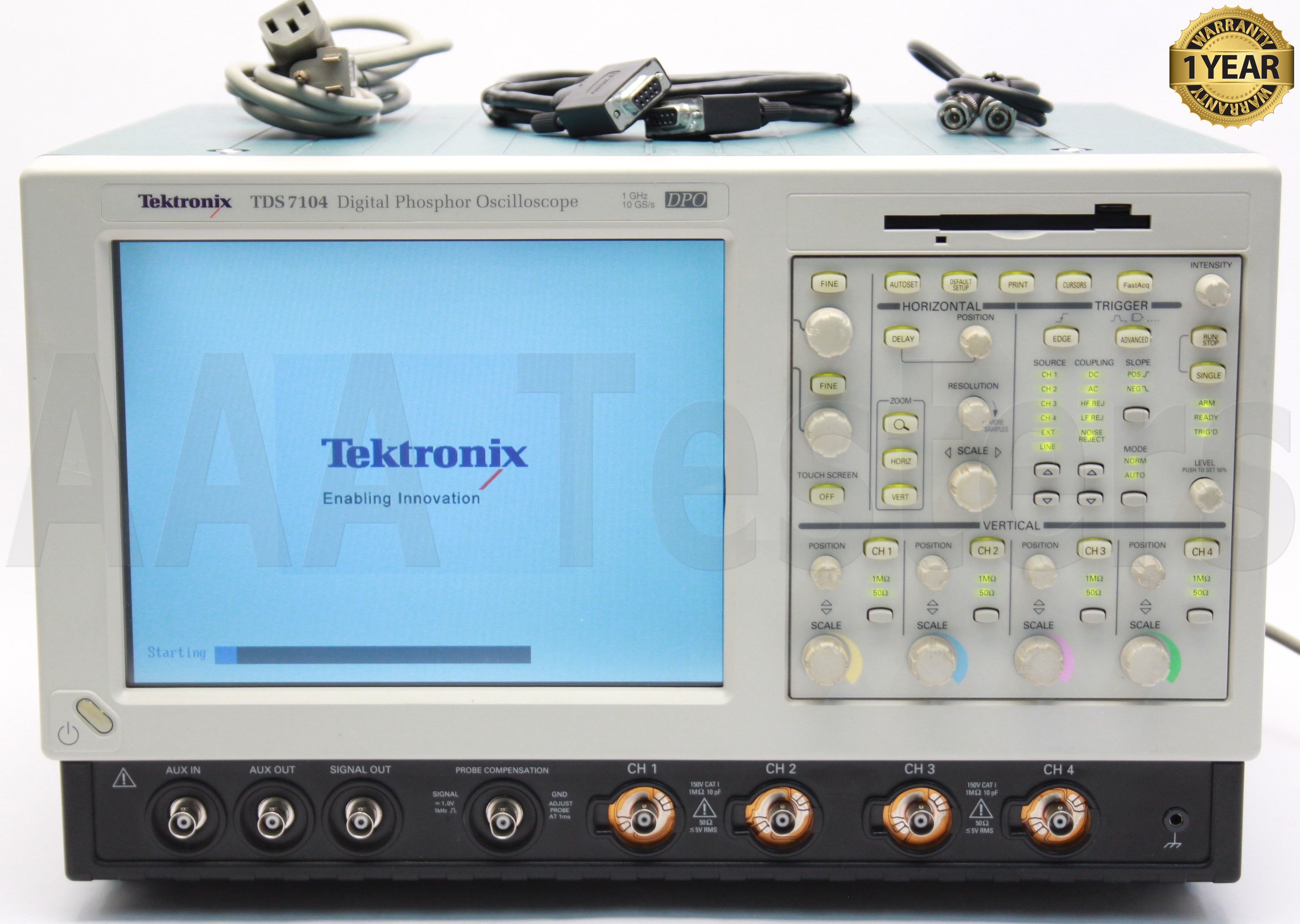 Tektronix TDS7104 4 Channel 1GHz Bandwidth 10 GSa/s Oscilloscope 