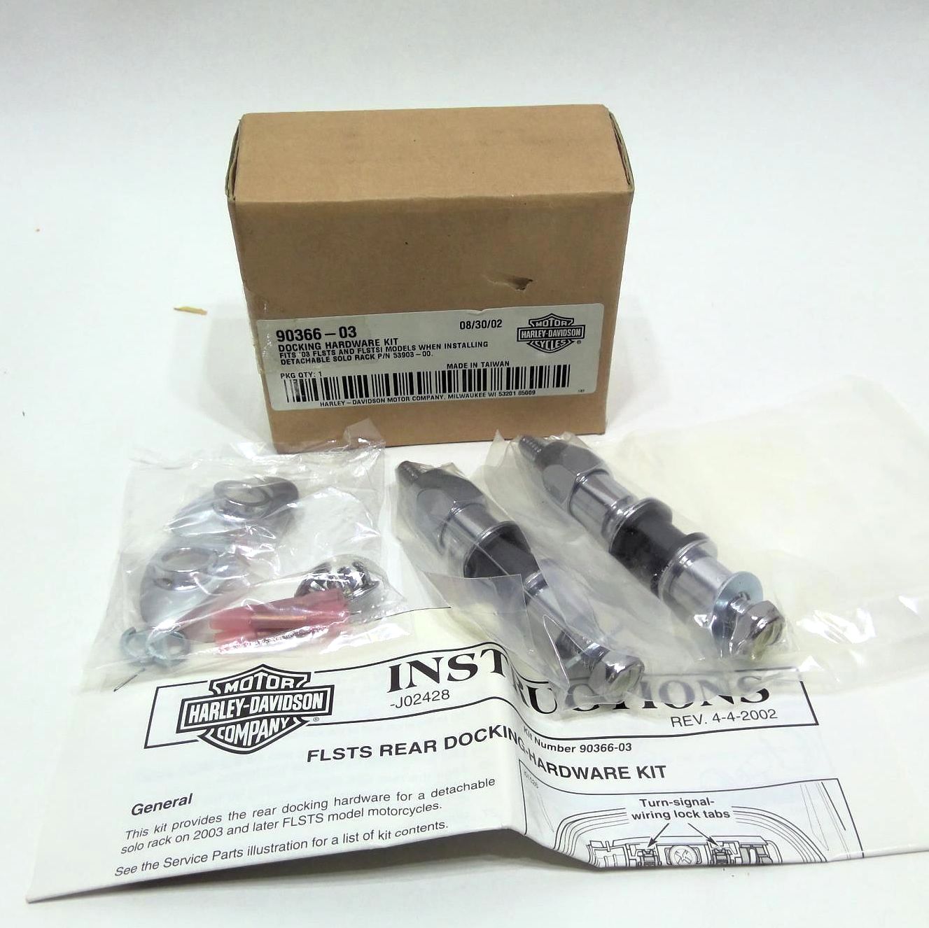 NOS Harley Docking Hardware Kit For Detachable Solo Rack FLSTS