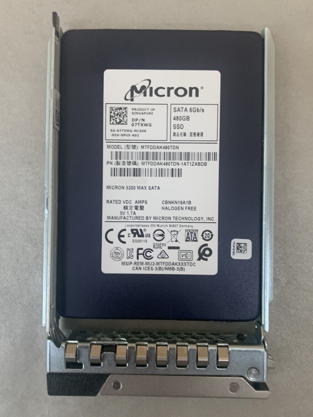 Micron MTFDDAK480TDN 5200 Max SATA 2.5