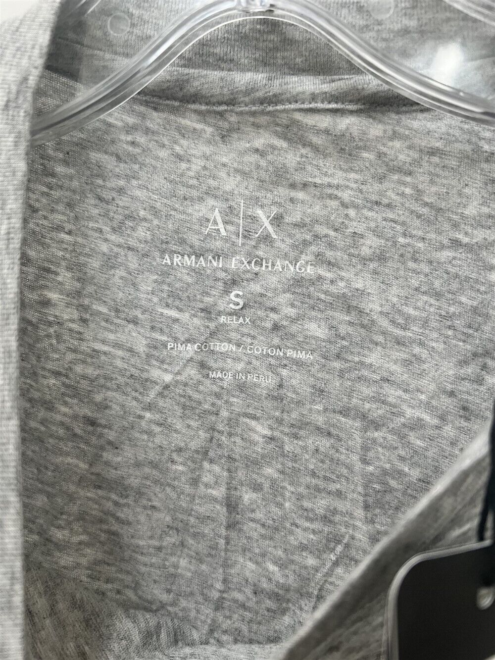 Armani Exchange A/X Corner Logo Short Sleeve Gray T-Shirt