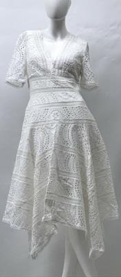 Zimmermann Ivory Meridian Embroidered Dress Size 0 & 2 / US Size 4 & 8 2325DMRD