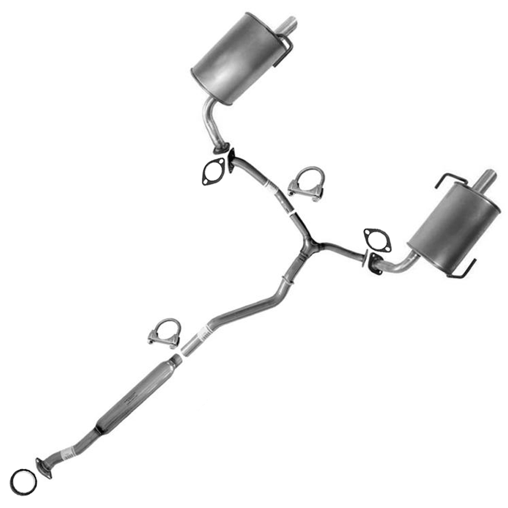 Resonator Y Pipe Muffler Exhaust System Kit fits: 2008-2009
