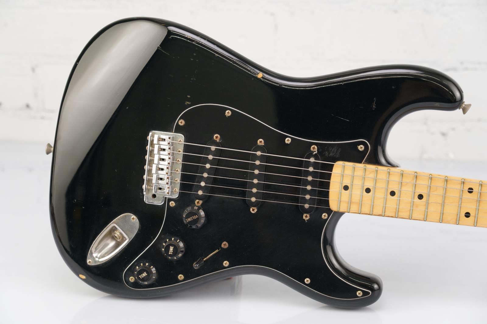 1985 Fender Squire Stratocaster MIJ Black Electric Guitar w