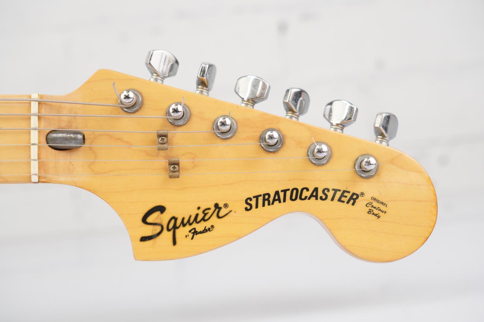1985 Fender Squire Stratocaster MIJ Black Electric Guitar w
