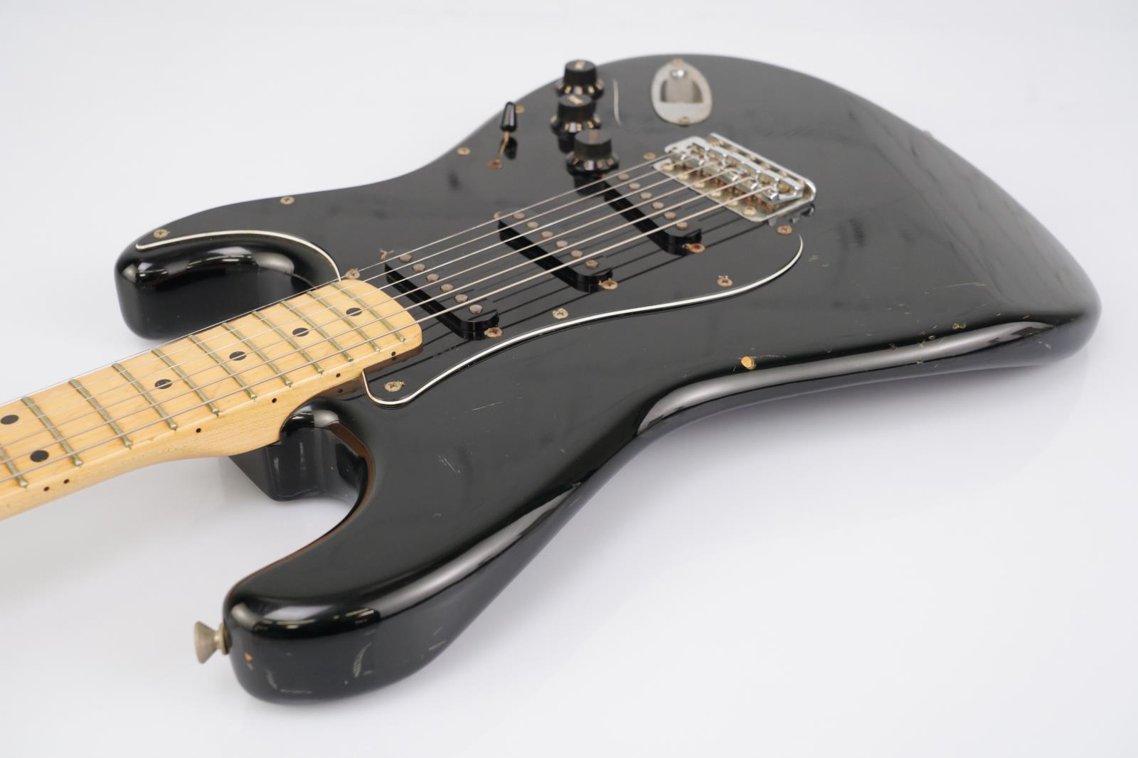1985 Fender Squire Stratocaster MIJ Black Electric Guitar w