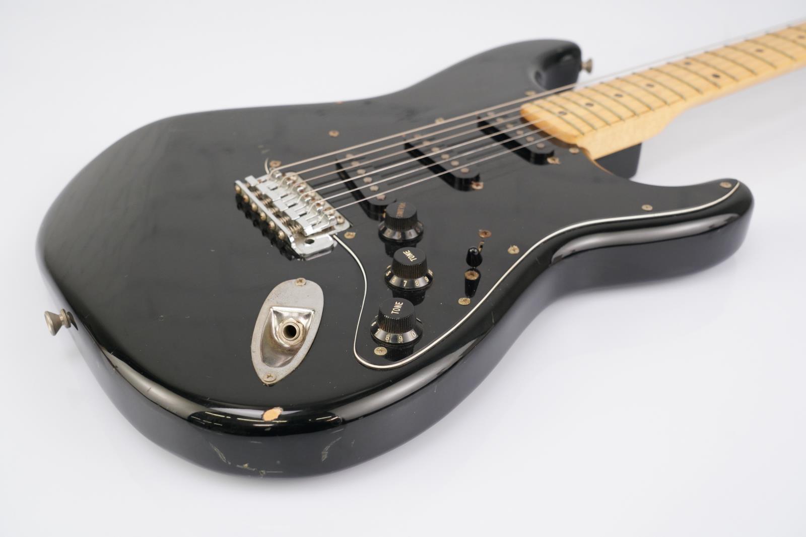 1985 Fender Squire Stratocaster MIJ Black Electric Guitar w