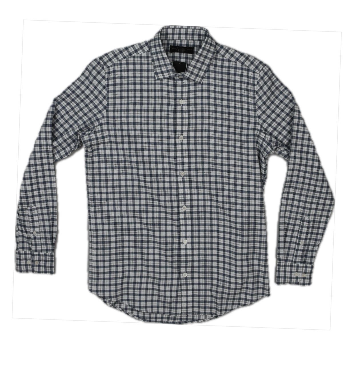 The Men's Store Plaid Flannel Shirt Navy S New $98 14419 | eBay