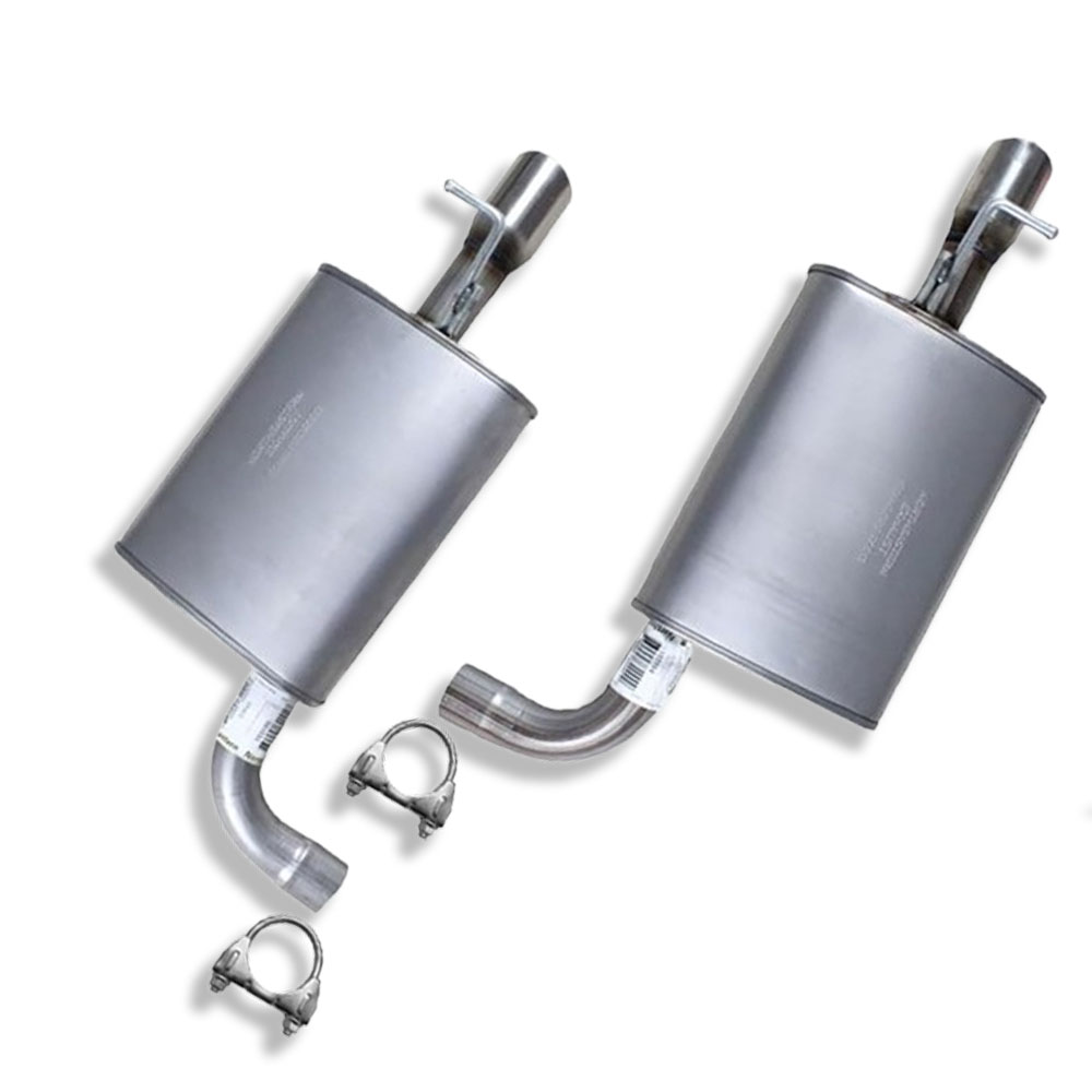Stainless Steel Pair of Exhaust Mufflers fits: 2011-2016 Ford