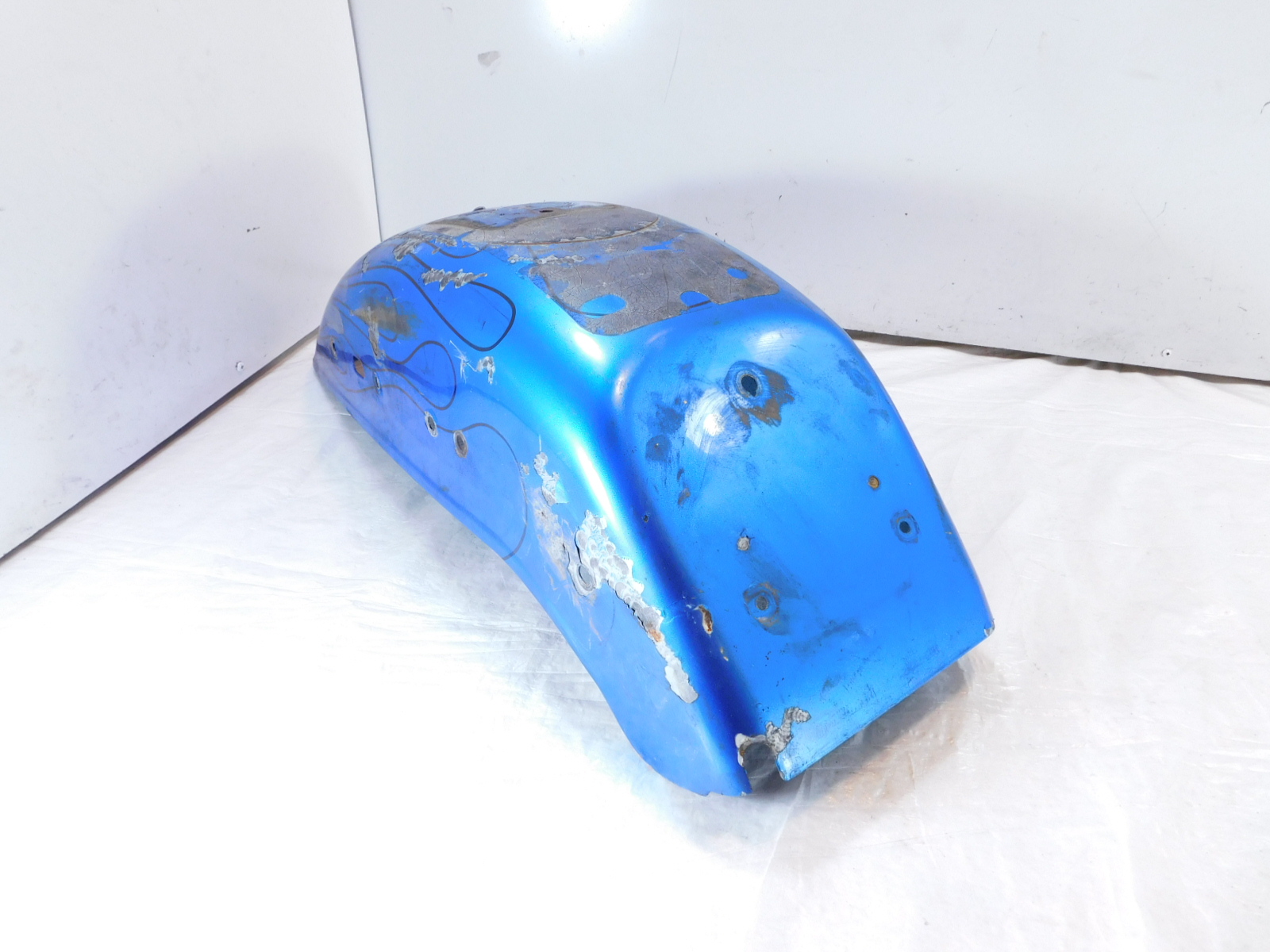 Harley Davidson Softail FXSTD Deuce Blue w/ Flames Rear Wheel