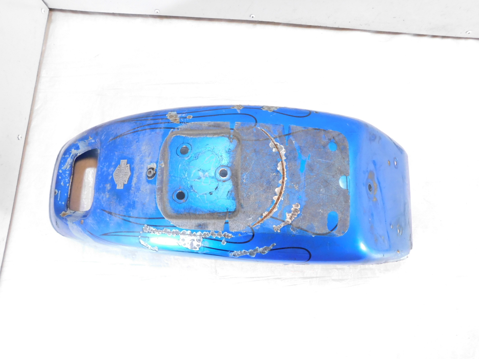 Harley Davidson Softail FXSTD Deuce Blue w/ Flames Rear Wheel