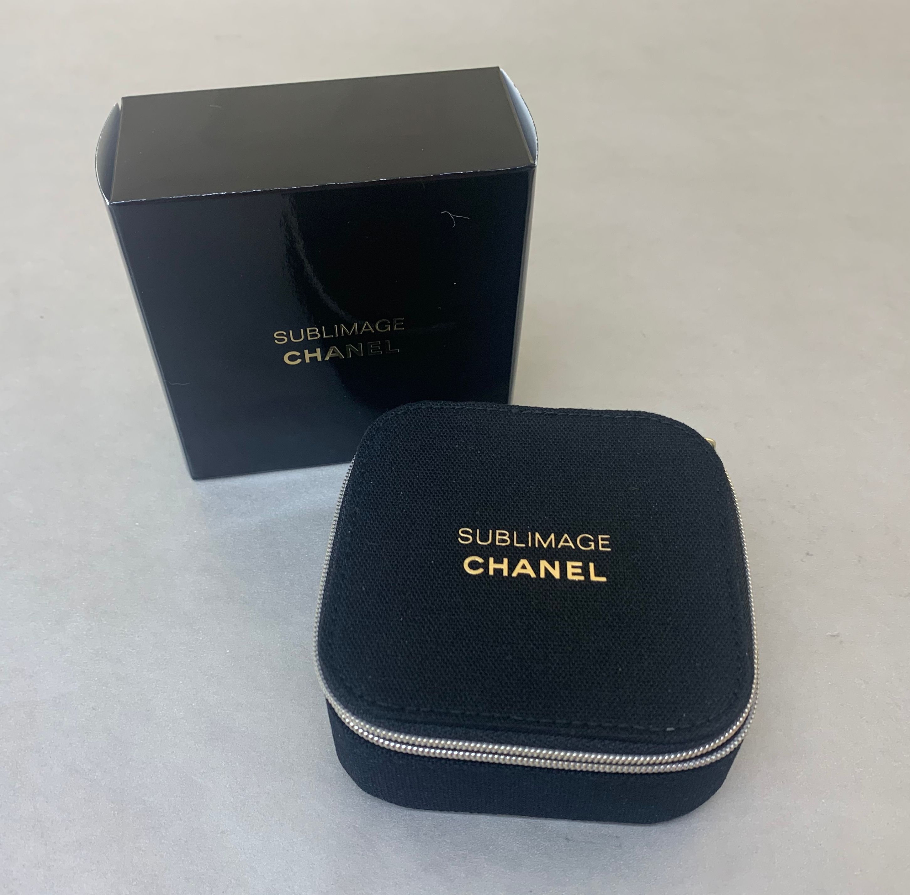 Chanel Sublimage Black Travel Cosmetic Box Makeup Pouch Jewelry