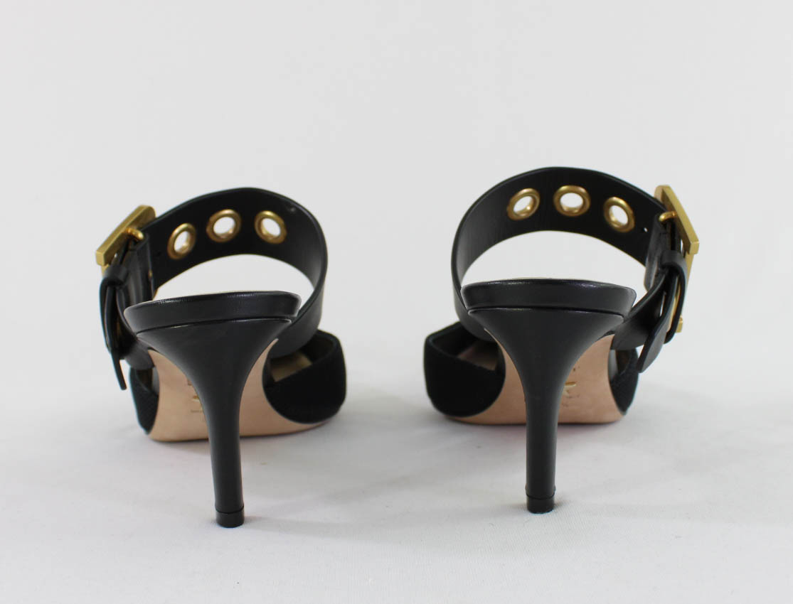 靴 Vintage Dior Buckle Heel Mules Dior Diorquake Leather Luxury Vintage Clogs Y2K Heels Size