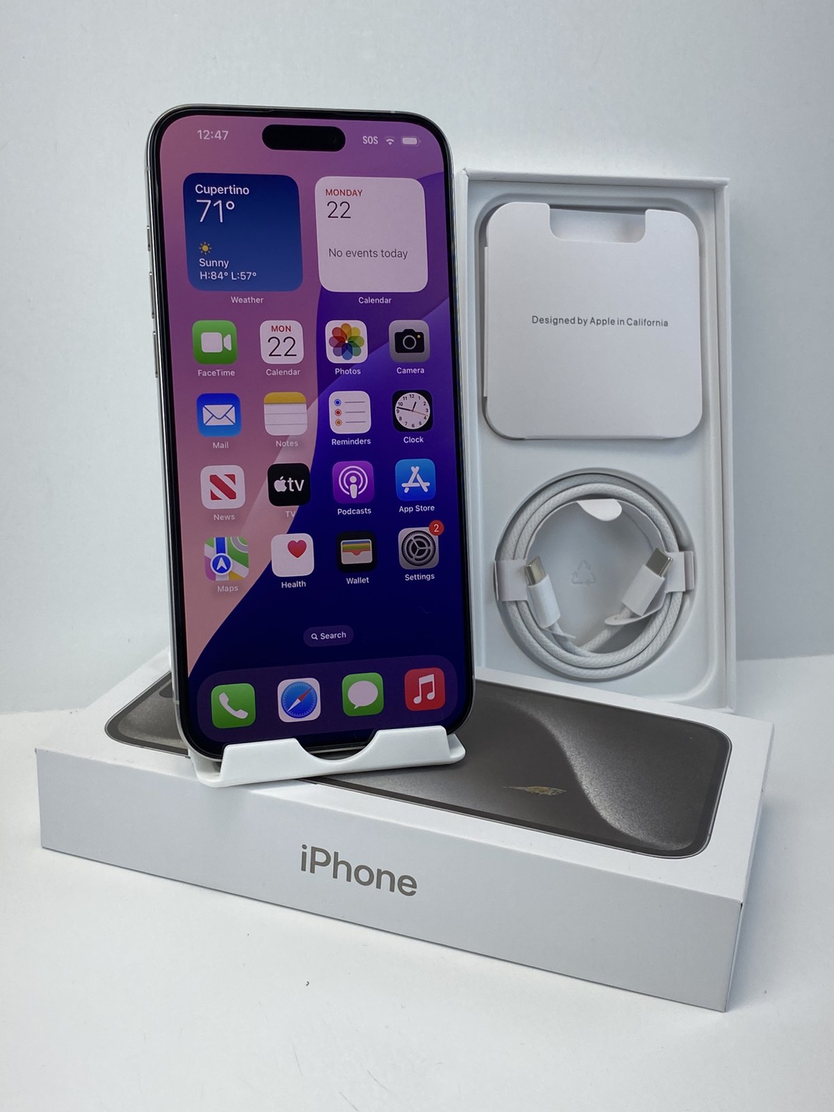 Apple iPhone 15 Pro Max A2849 256GB White! Unlocked! 92% battery